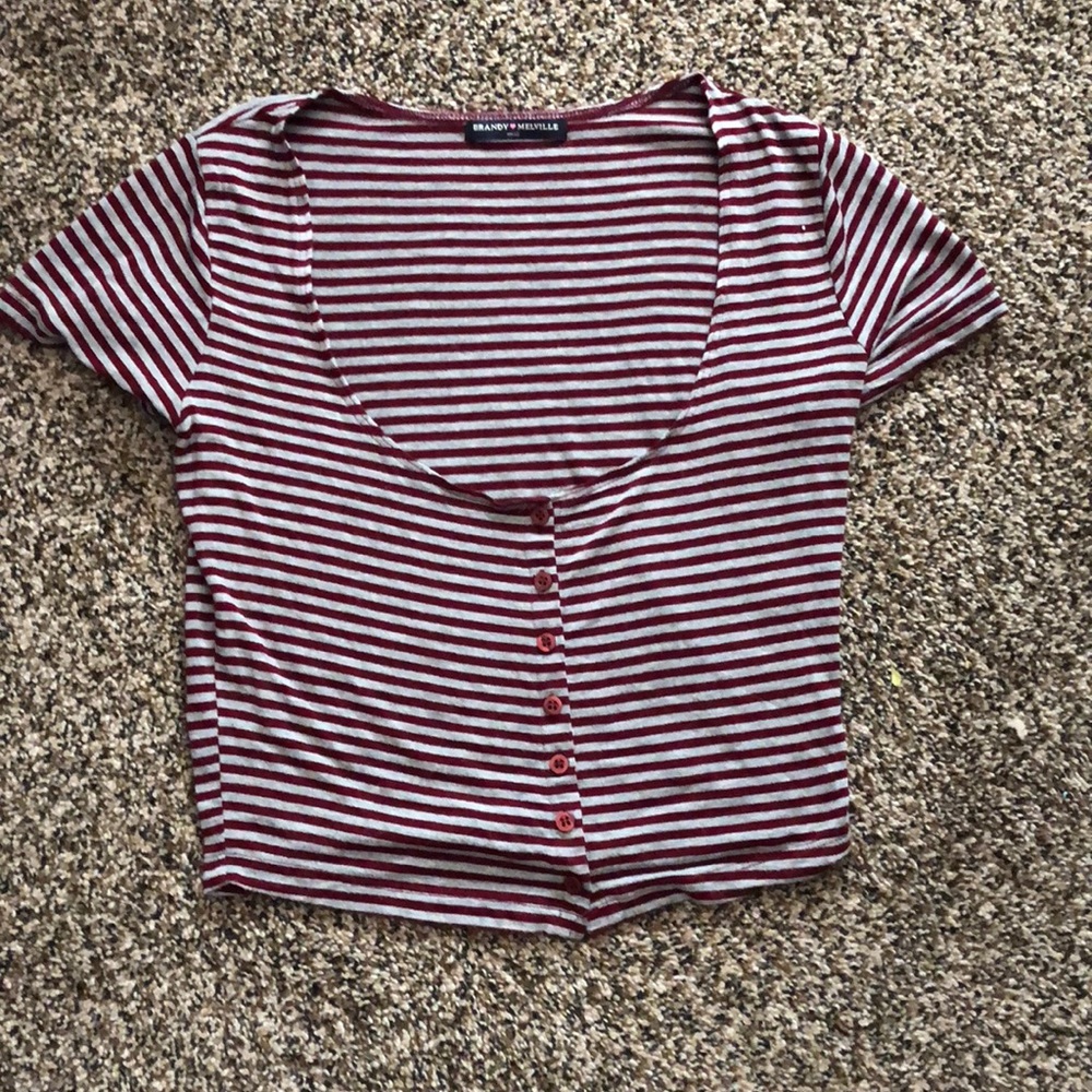 Brandy Melville Striped Crop Top